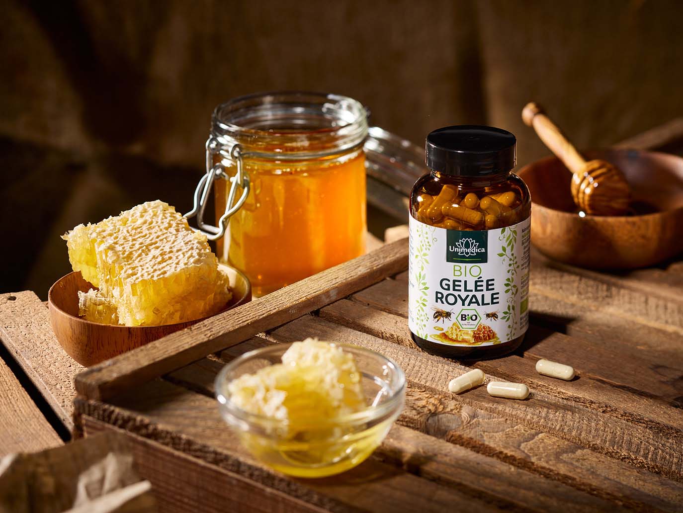 Organic Royal Jelly - 250 mg per daily dose (1 capsule) - 120 capsules - from Unimedica