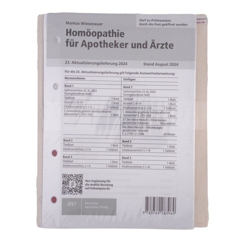 Homöopathie für Apotheker und Ärzte - 23. Aktualisierungslieferung 2024