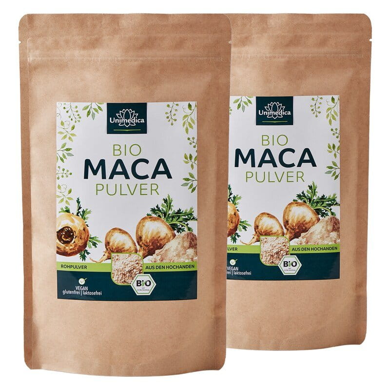 Lot de 2: Maca en poudre bio - 2 x 300 g - par Unimedica