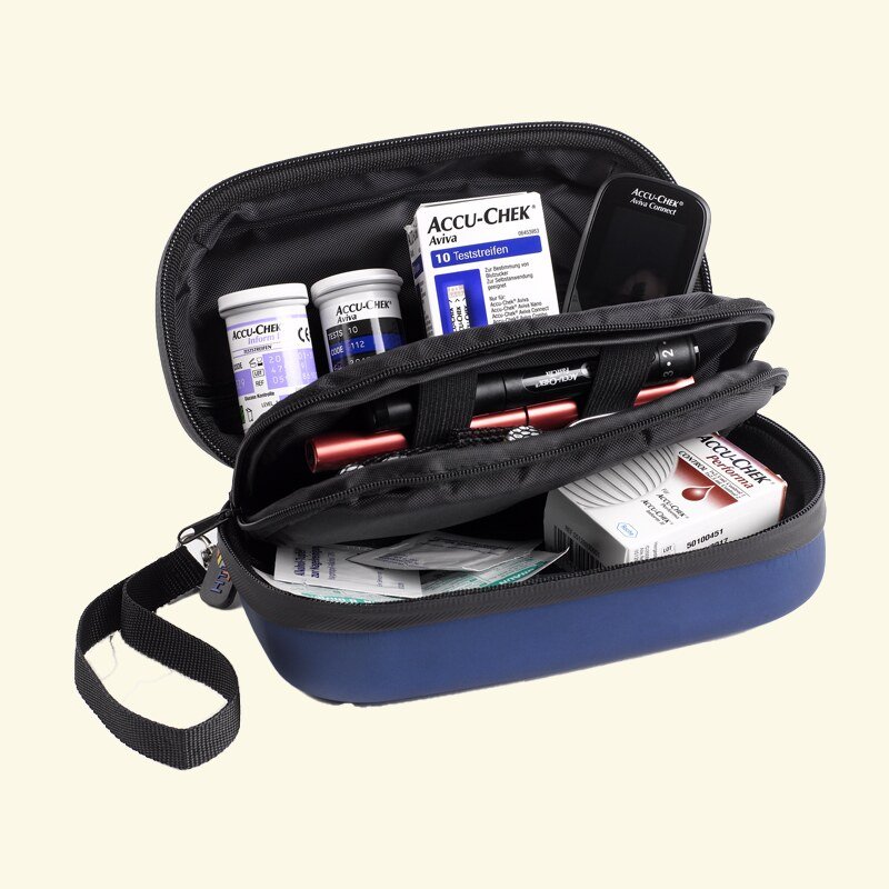 Diabetikertasche Kompakt mit Temperaturanzeige Hardcase