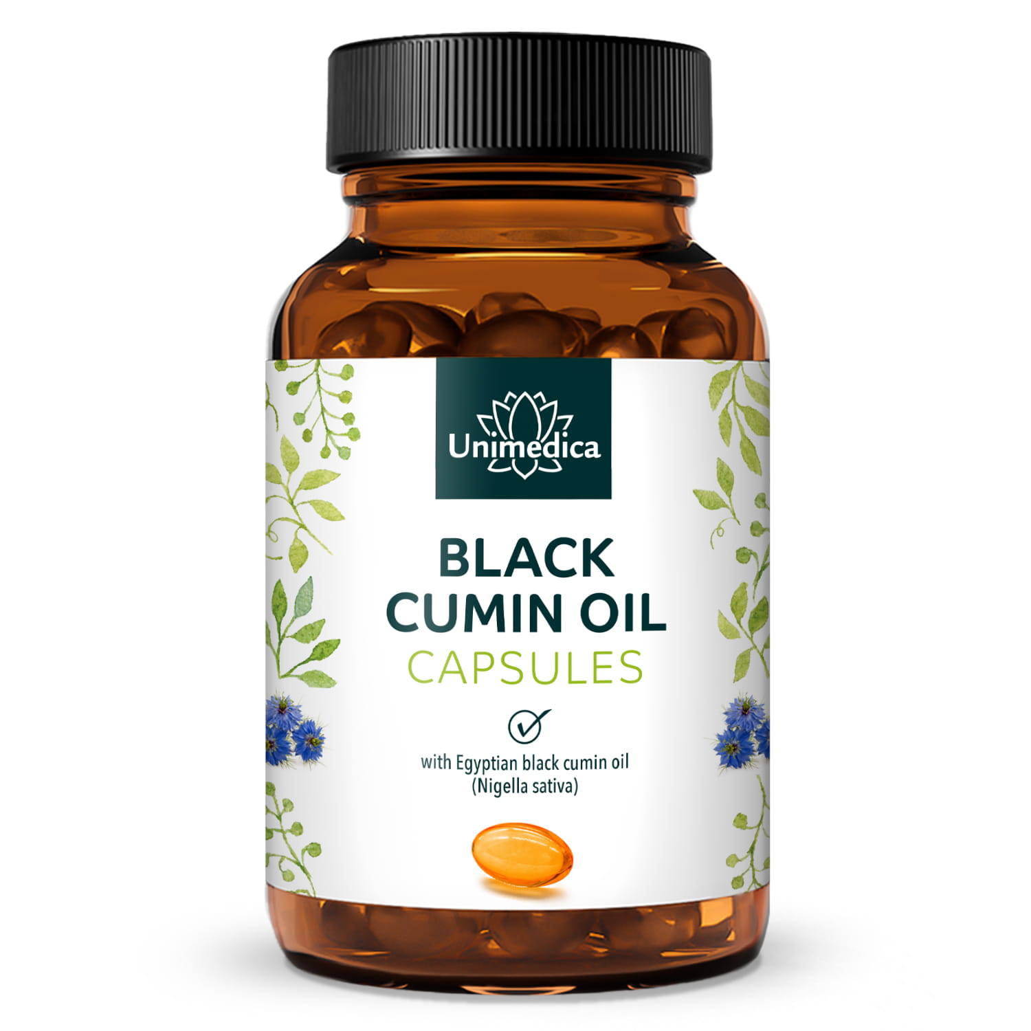 Black seed oil softgel capsules - 3,000 mg per daily dose (2 x 3 capsules) - 400 softgel capsules - from Unimedica