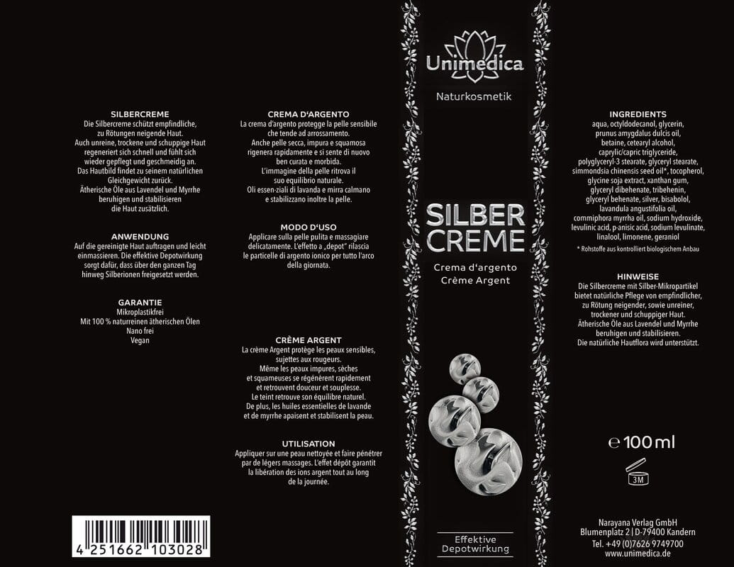 Crème Argent  100 ml - par Unimedica