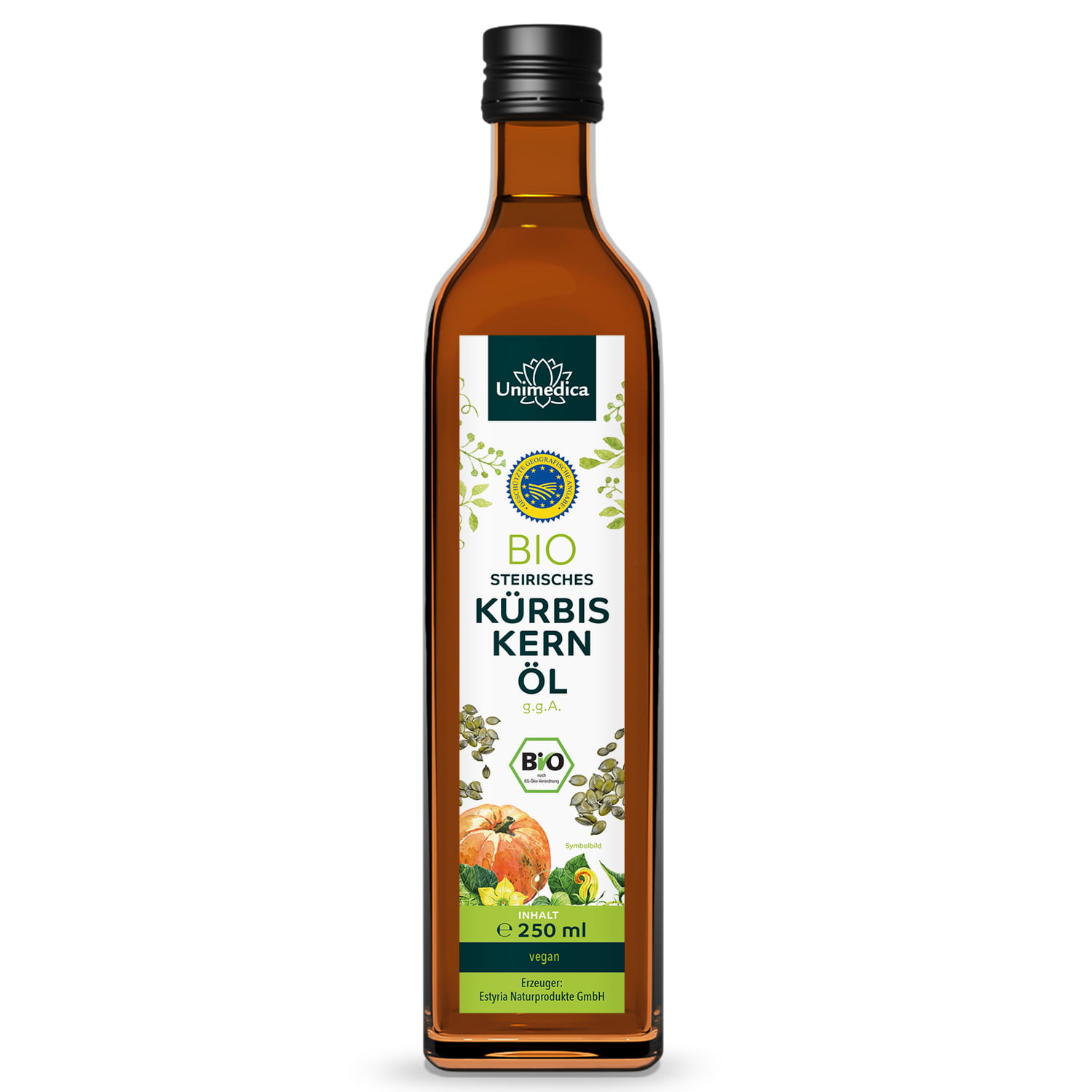 Bio Steirisches Kürbiskernöl - 250 ml - von Unimedica