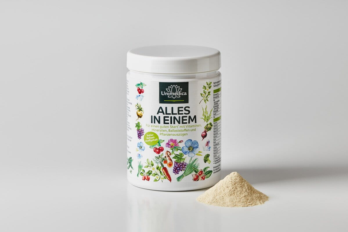 ALLES IN EINEM Banane* - All-in-One-Drink - Basis-Nährstoff-Komplex - 30 Portionen - Pulver - 840 g - von Unimedica