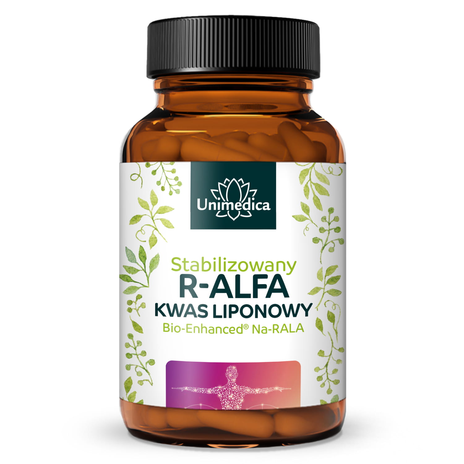 Sól sodowa R-kwasu alfa-liponowego - Bio Enhanced® - 240 mg na dzienną dawkę (2 kapsułki) - 60 kapsułek - od Unimedica