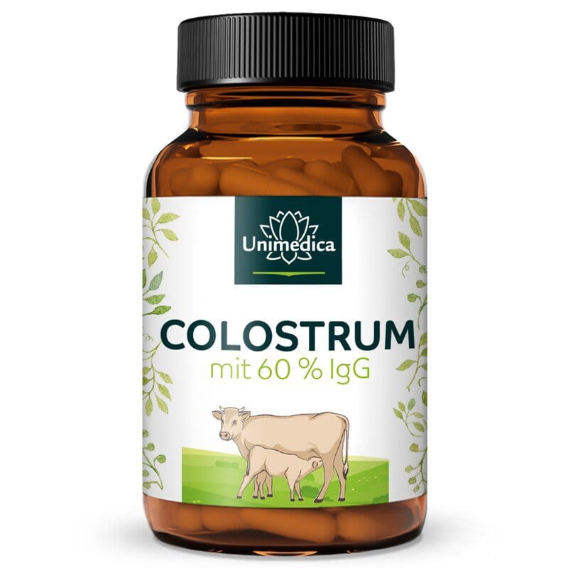 Colostrum - with 60% IgG - 600 mg per daily dose (2 capsules) - 60 capsules - by Unimedica