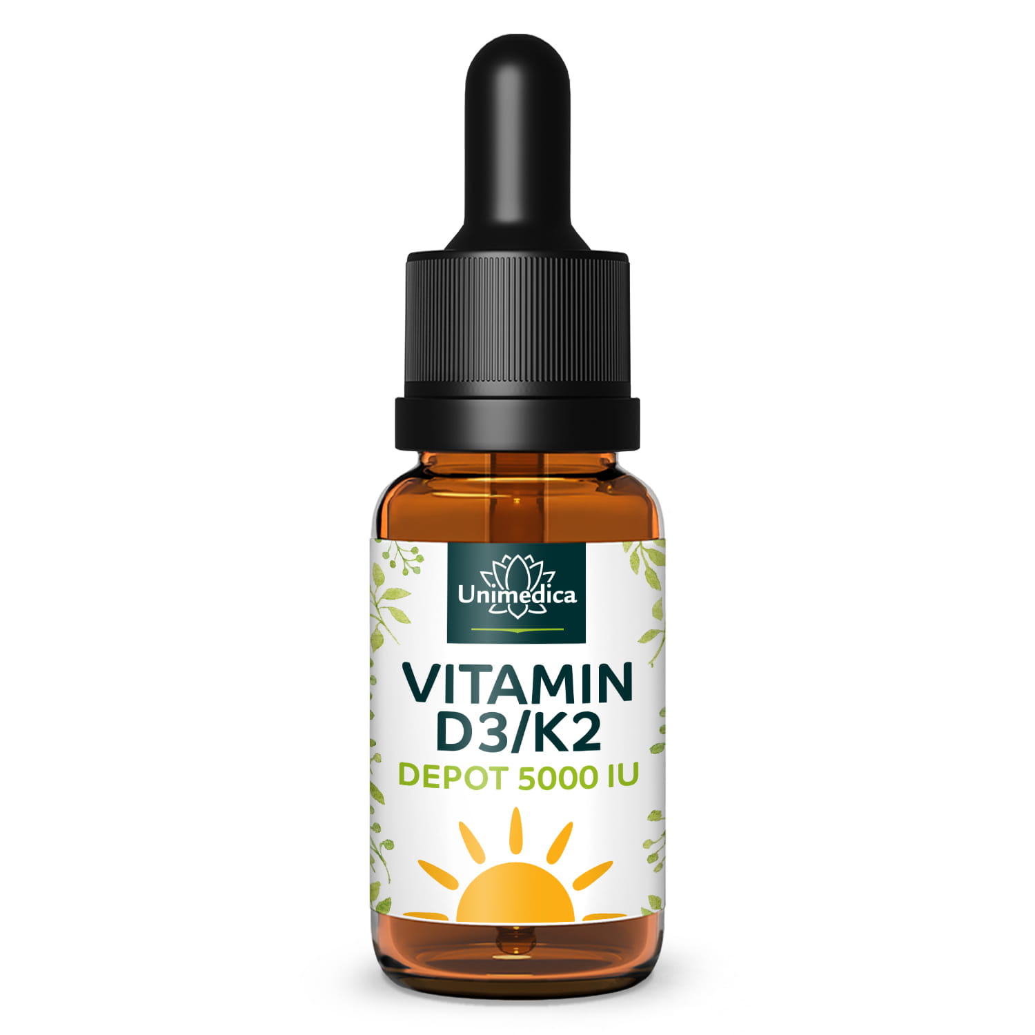 Vitamin D3 / K2 5000 I.U. - DEPOT - K2VITAL® - 125 µg D3 and 100 µg K2 per 5-day dose (1 drop) - 10 ml - from Unimedica