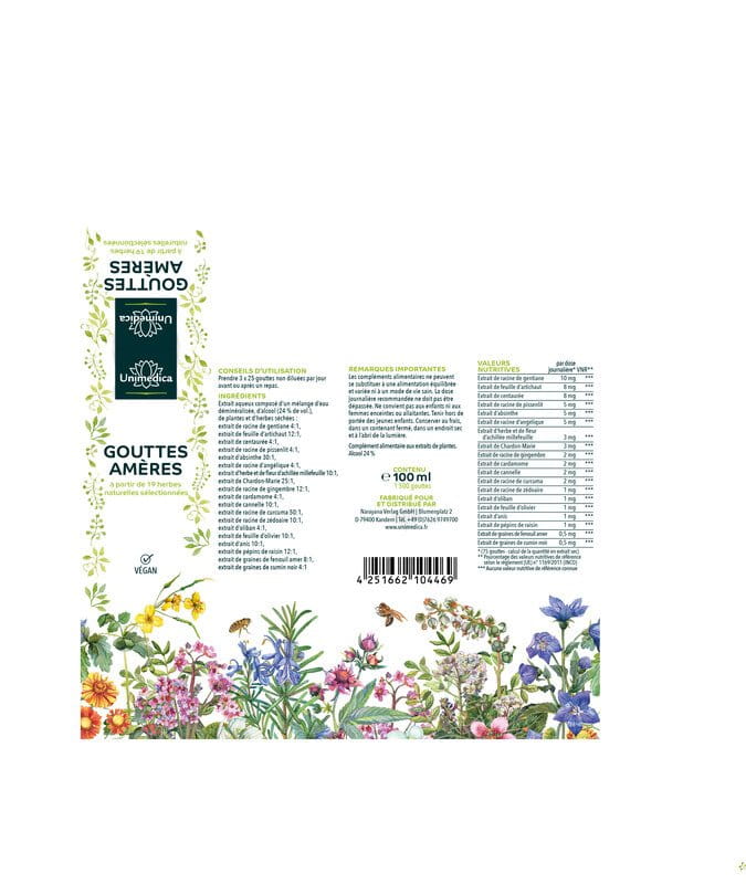 Gouttes amères - 100 ml - par Unimedica