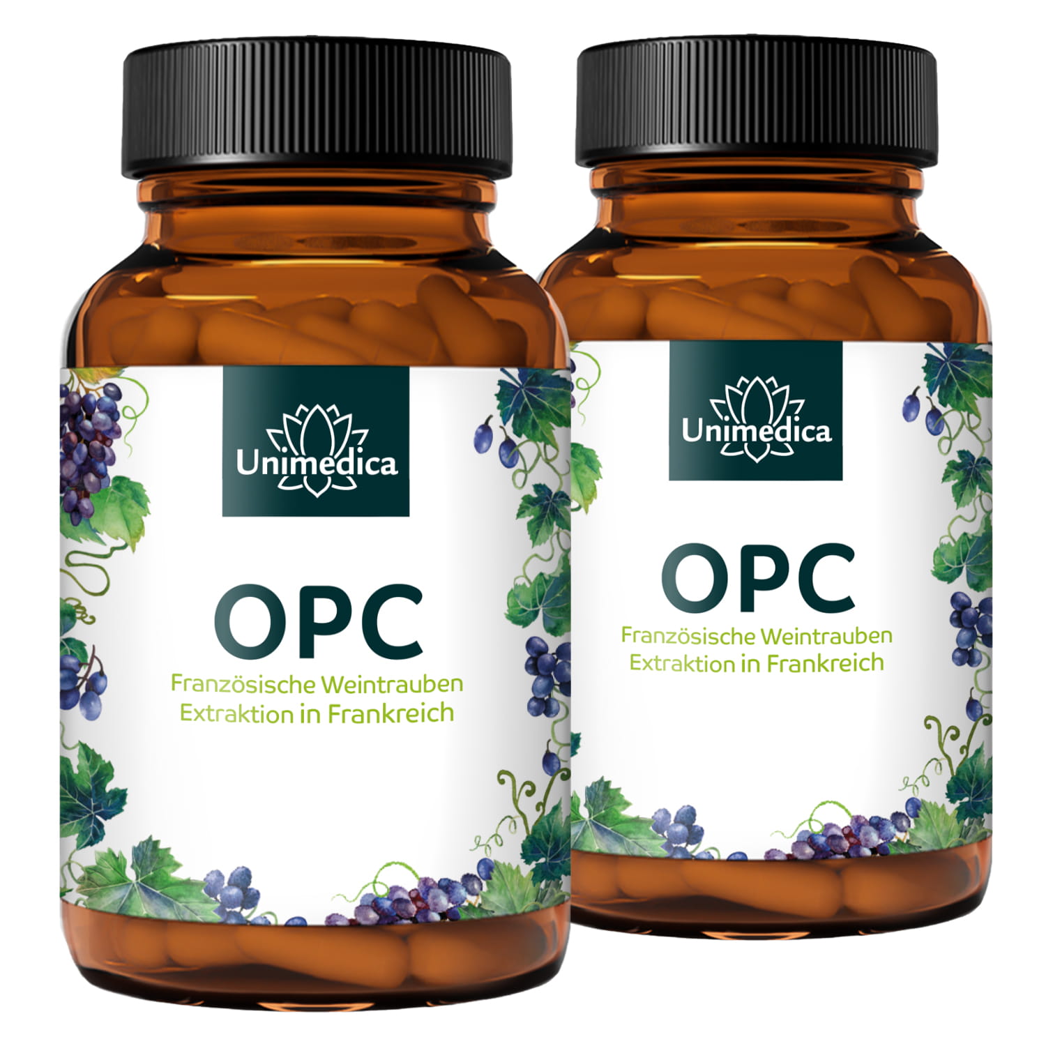 2er-Sparset: OPC - 280 mg pro Tagesdosis (2 Kapseln) - 2 x 60 Kapseln - von Unimedica - Topangebot