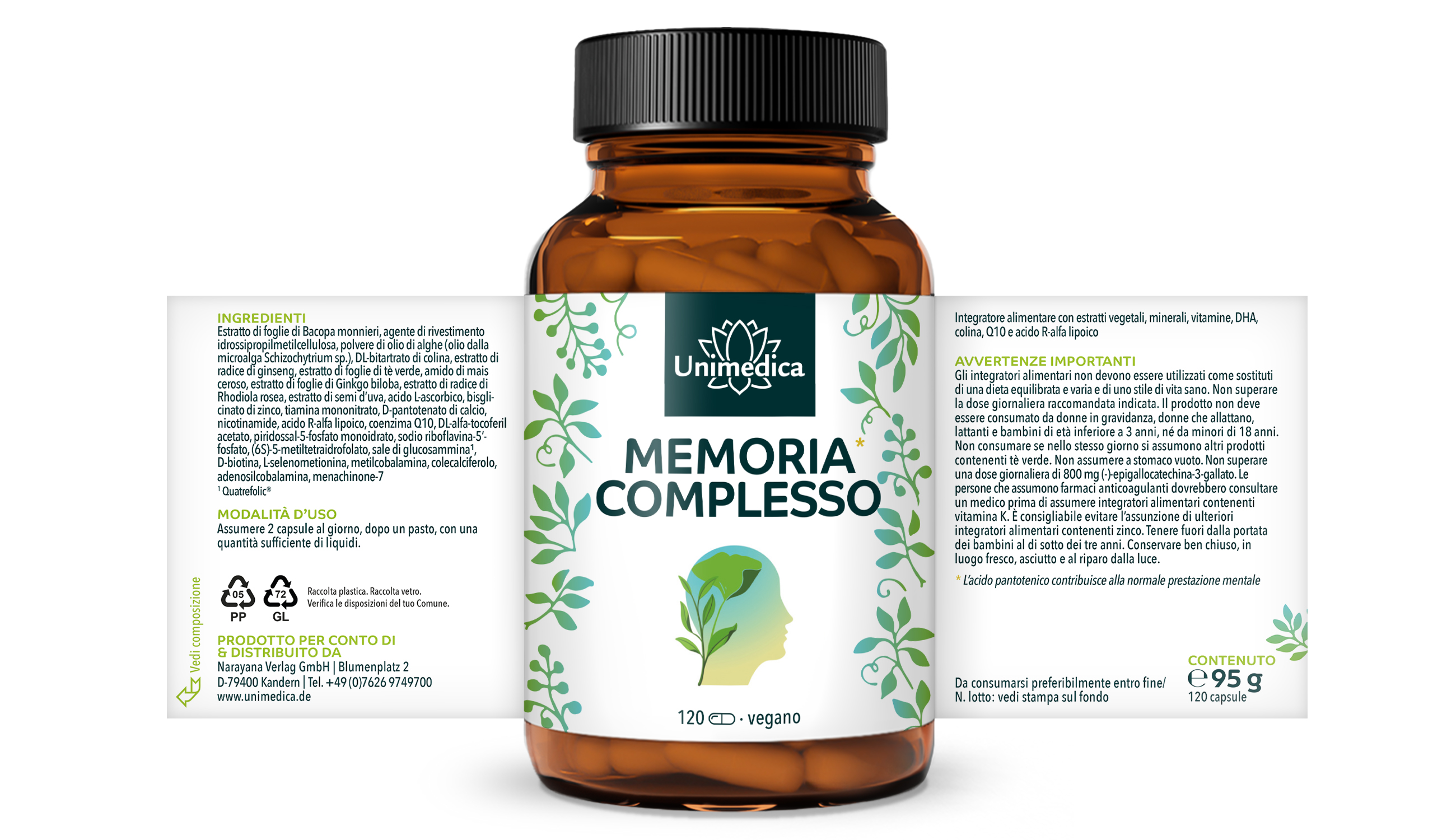 Complesso Memoria* - 120 capsule - di Unimedica