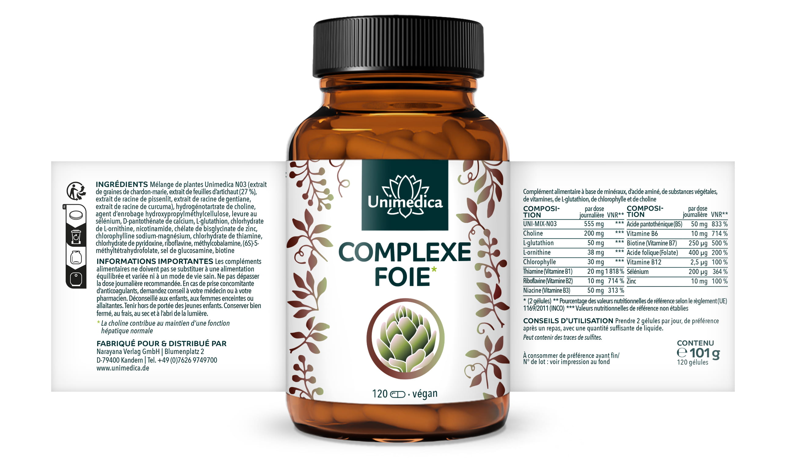 Complexe pour le foie - 120 gélules - par Unimedica