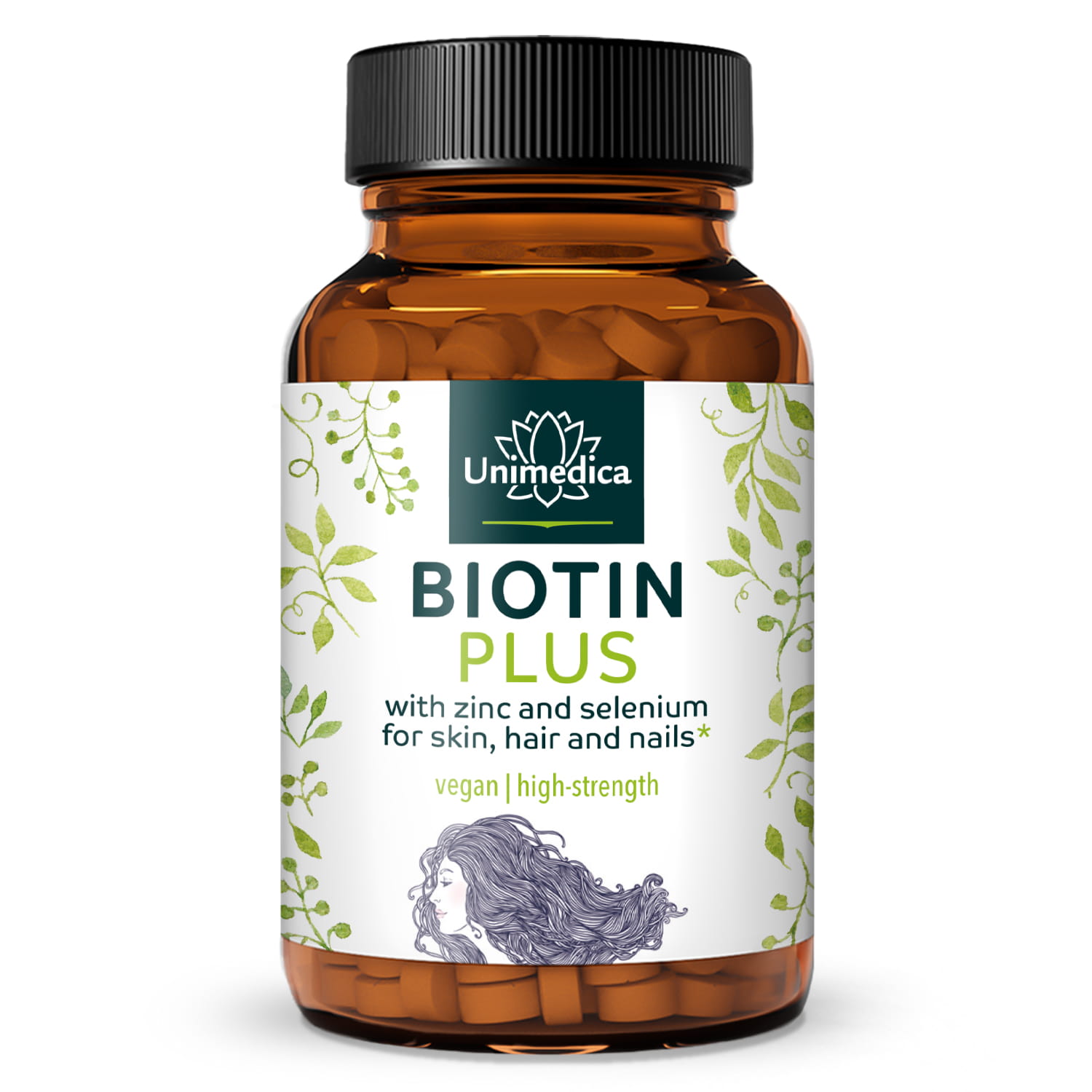 Biotin Plus with Selenium and Zinc* - for skin, hair, and nails - ultra high dose - 365 tablets - from Unimedica