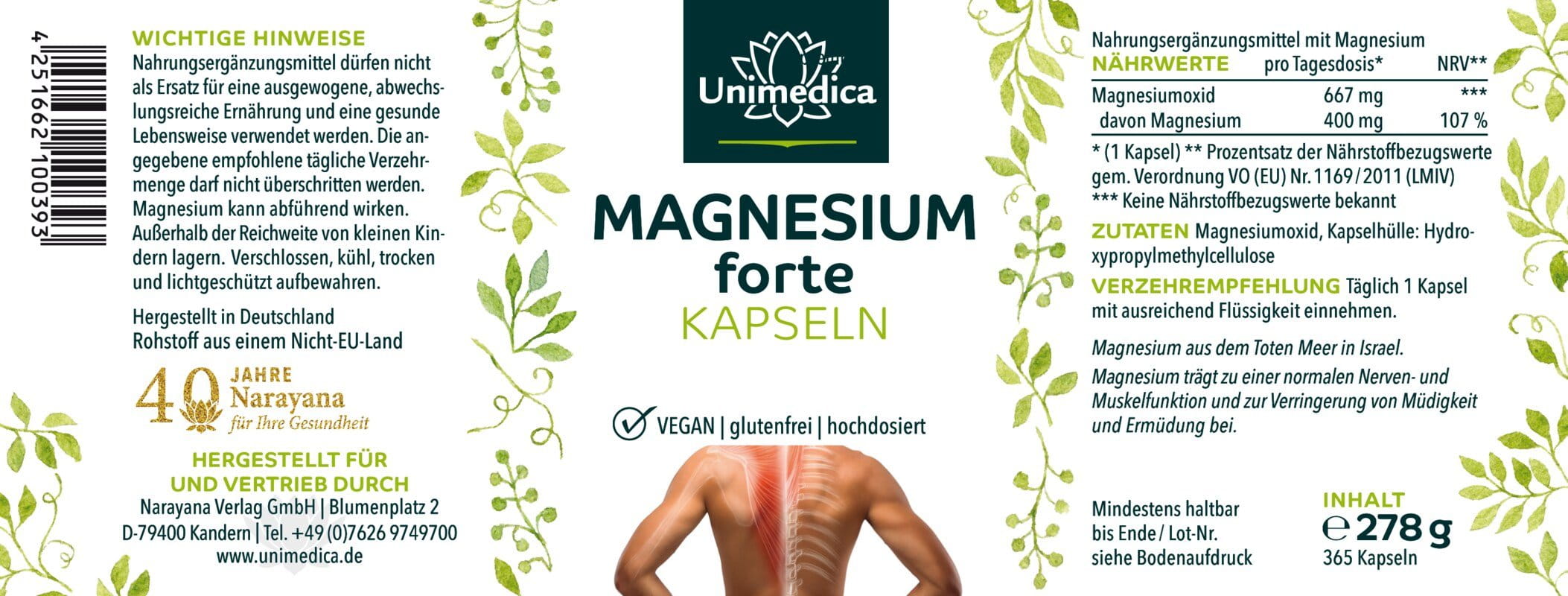 Bestseller Set: OPC forte - 800 mg Traubenkernextrakt 180 Kapseln UND Magnesium forte - 400 mg - 365 Kapseln UND Vitamin D3 / K2 MK7 All-trans 50 ml - von Unimedica