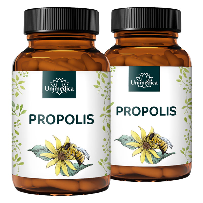Lot de 2: Gélules de propolis - 250 mg - 2 x 60 gélules - par Unimedica