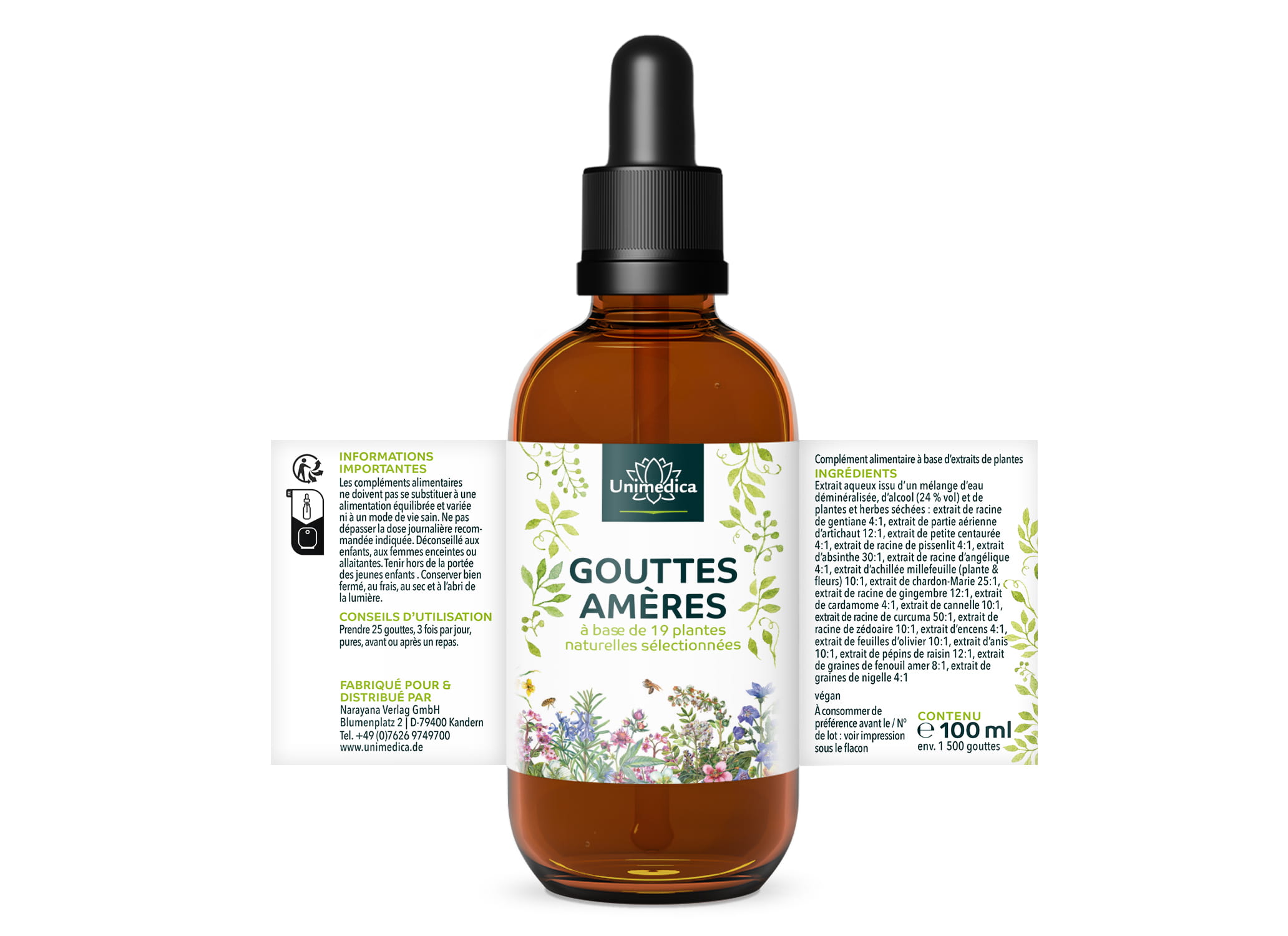 Gouttes amères - 100 ml - par Unimedica