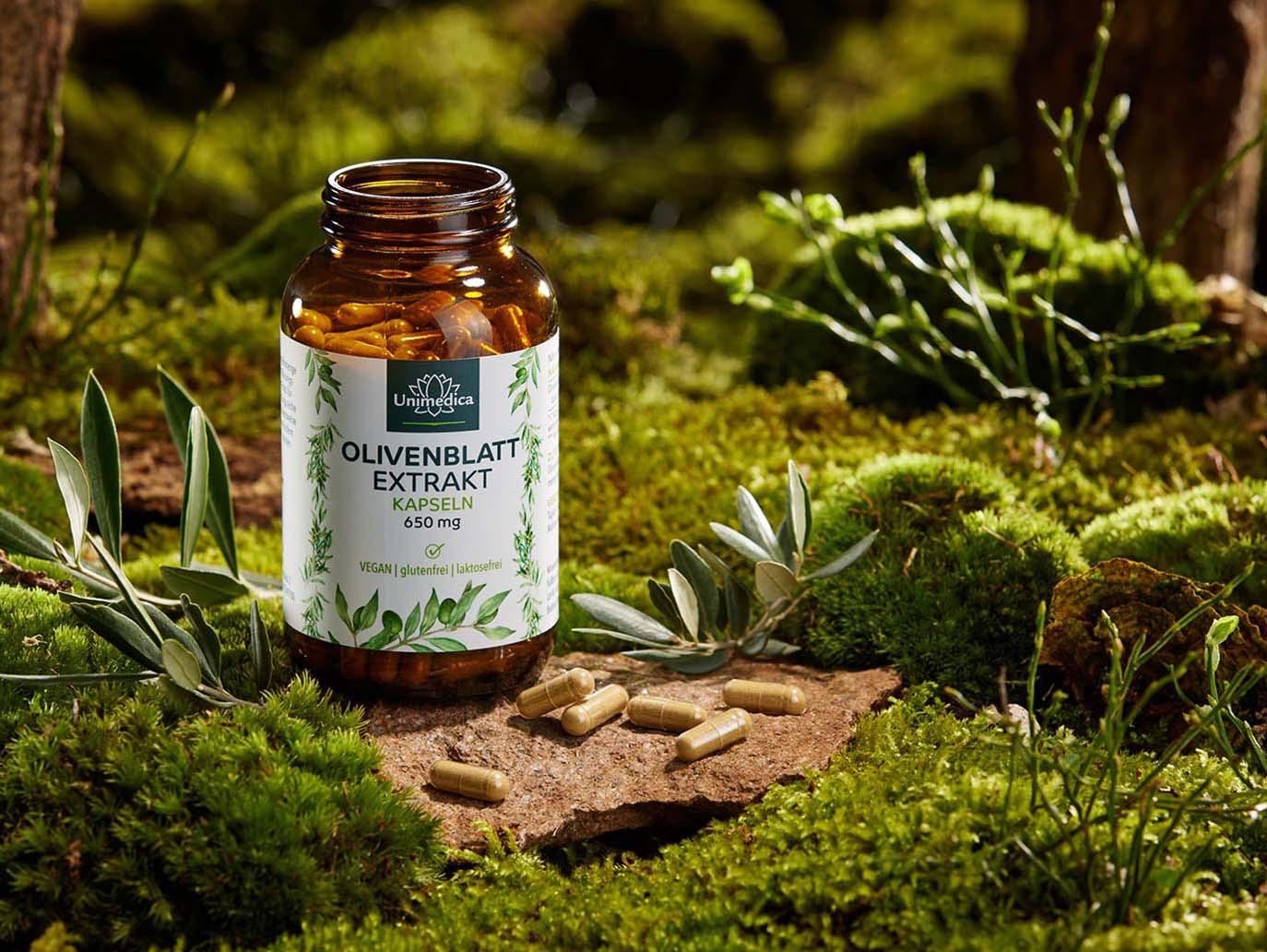 Olive leaf extract - 650 mg per daily dose (1 capsule) - 180 capsules - from Unimedica