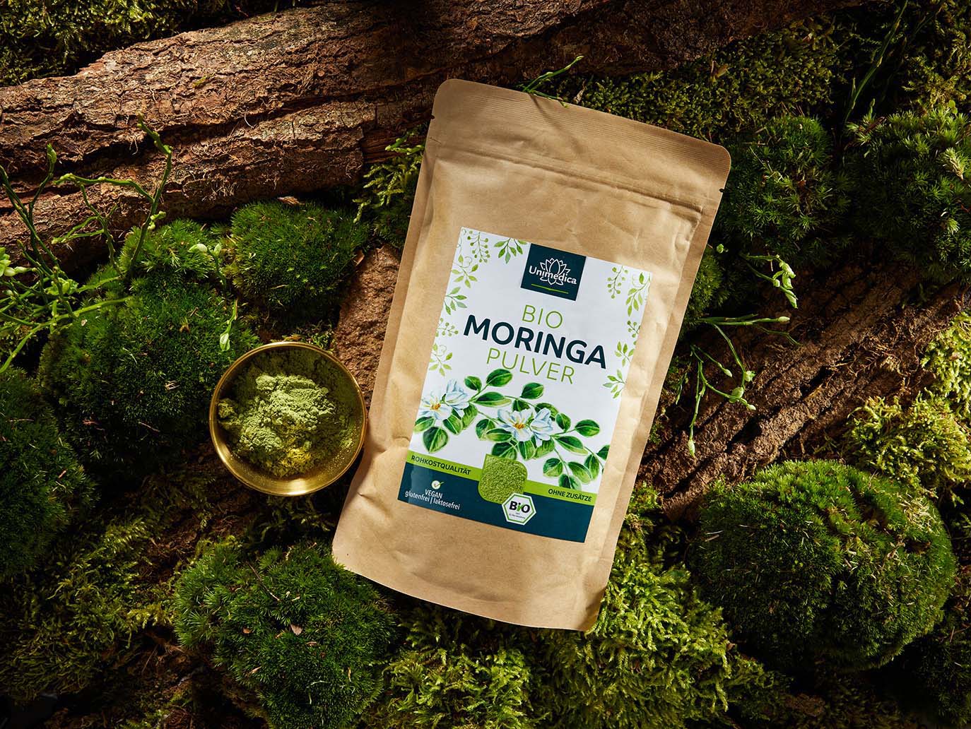 Organic Moringa Powder - 250 g - Raw food quality - from Unimedica