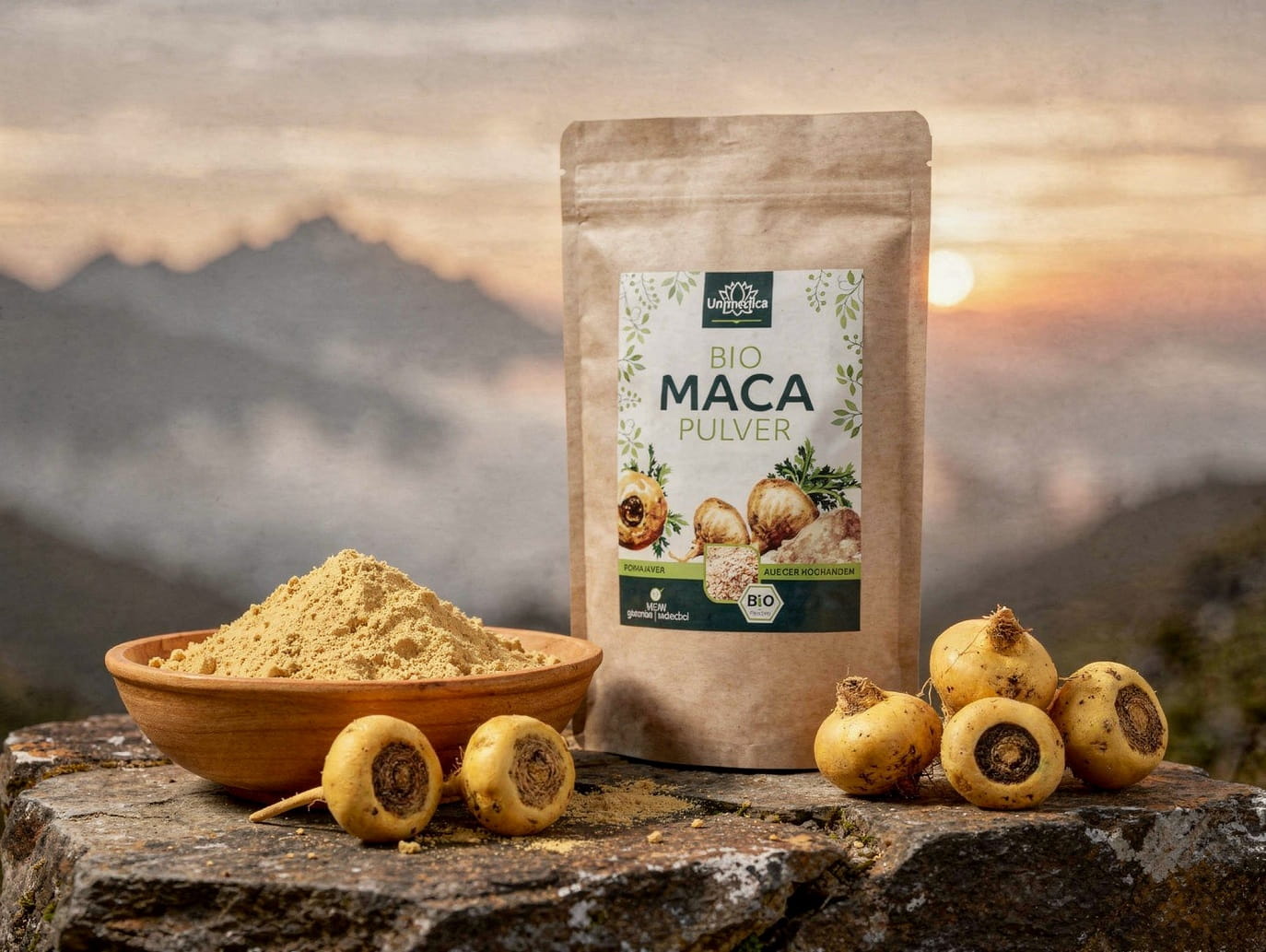 Poudre de maca biologique - poudre crue - 300 g - Unimedica