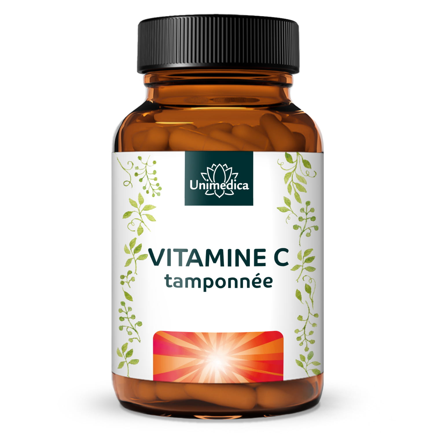 Vitamine C tamponnée - 1 000 mg par dose journalière - 99 % de pureté - 365 gélules - Unimedica