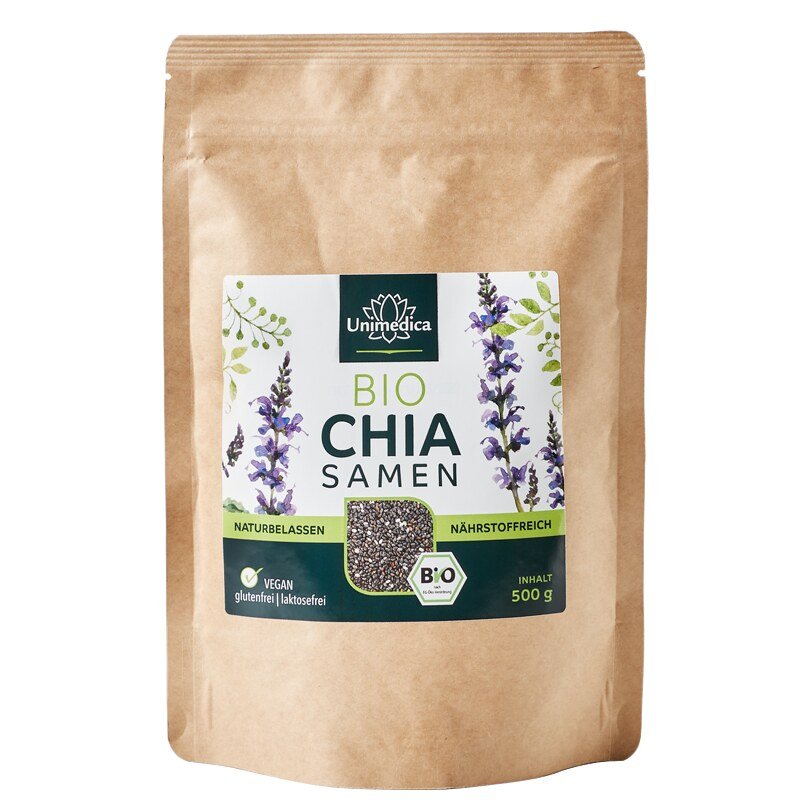Graines de chia bio - naturelles - 500 g - par Unimedica