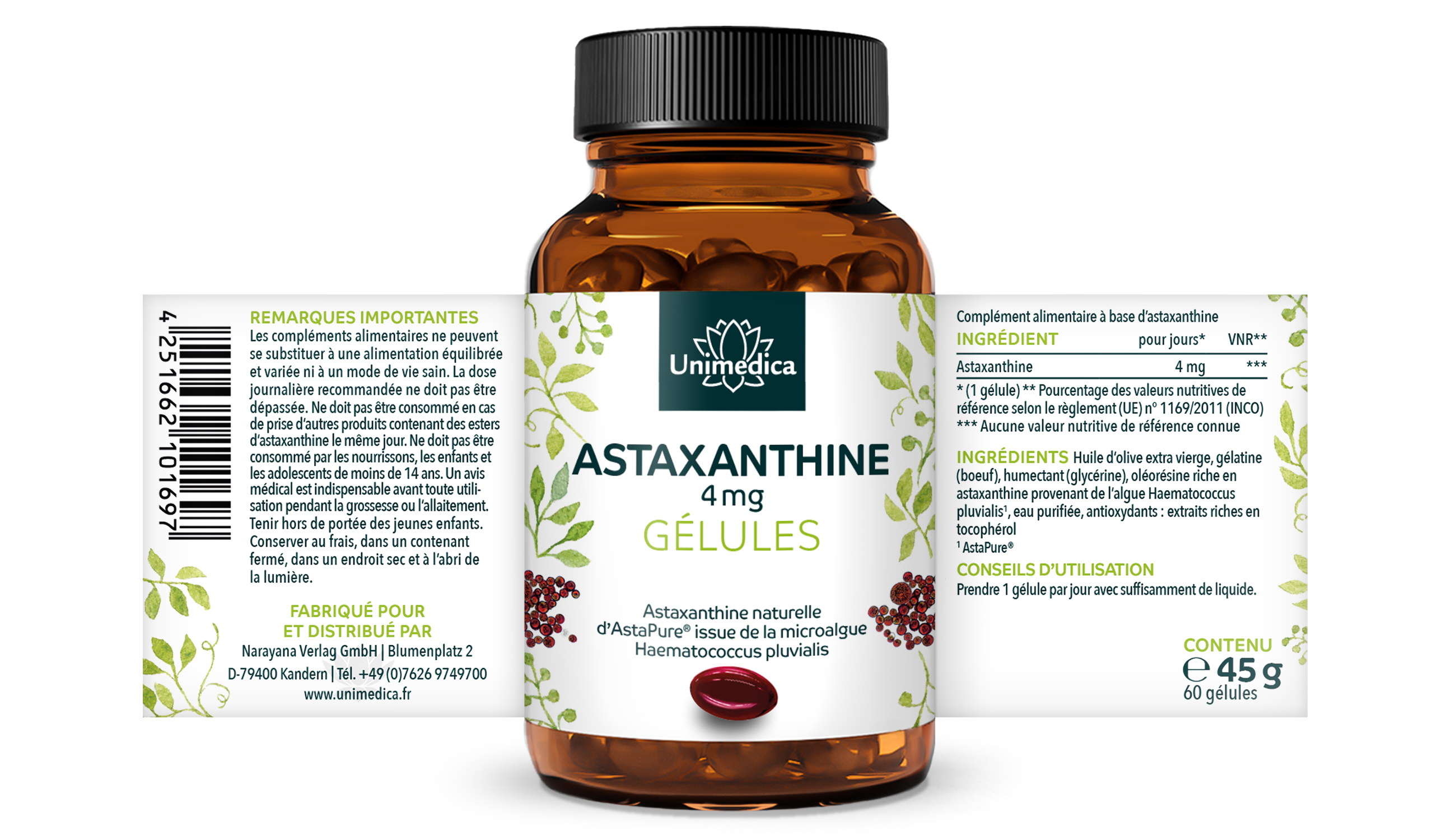 Astaxanthine, AstaPure®, 60 capsules molles