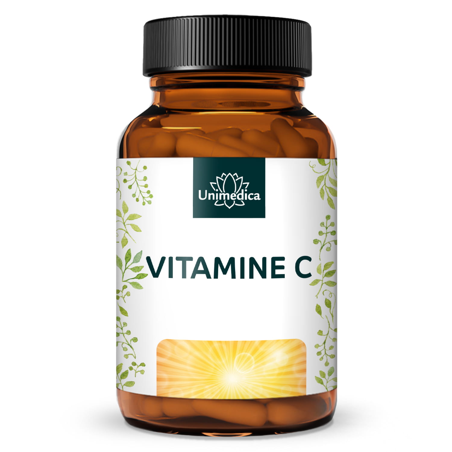 Vitamine C - 1 000 mg par dose quotidienne (2 gélules) - 99 % de pureté - 180 gélules - de Unimedica