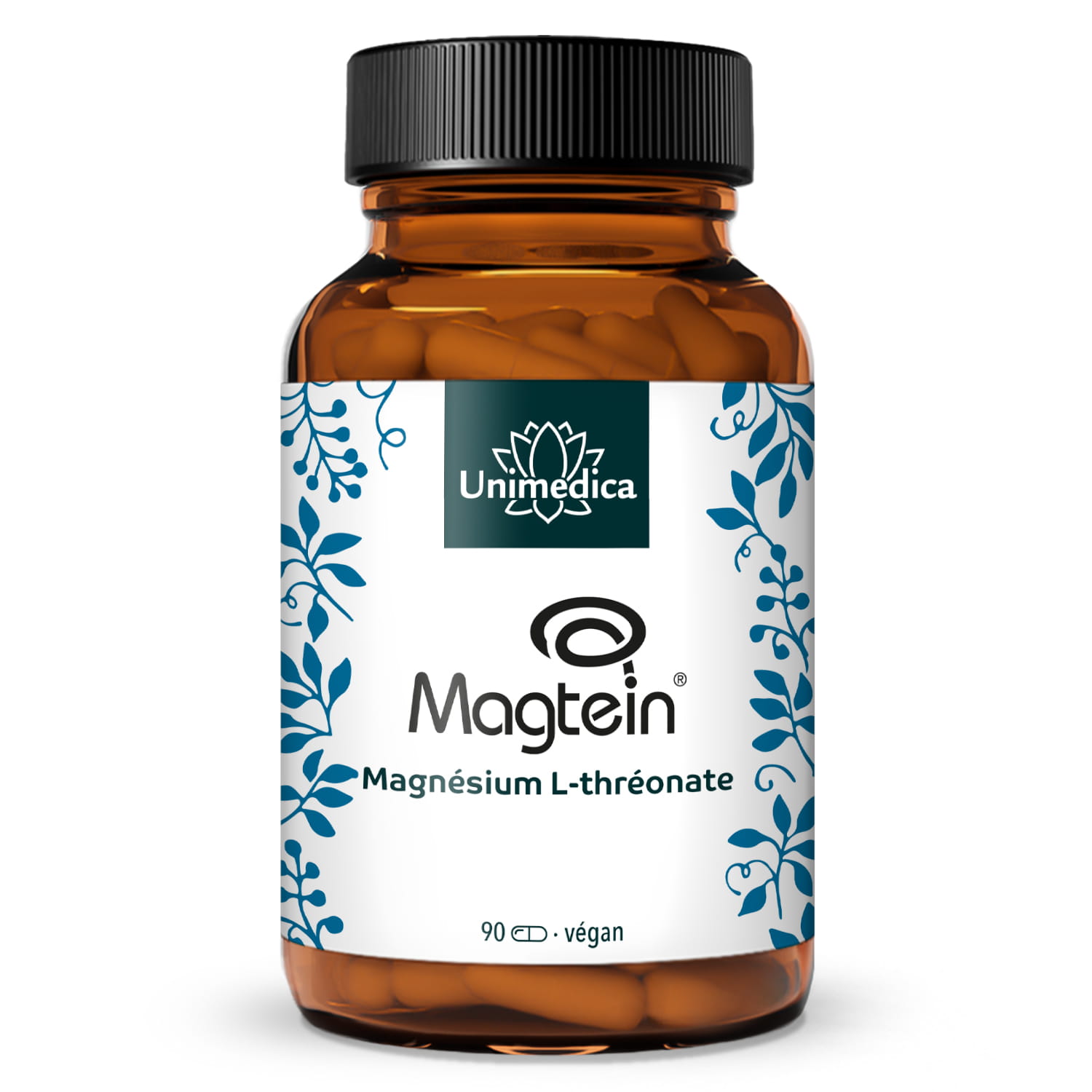 L-thréonate de magnésium - Magtein® - 144 mg de magnésium par dose quotidienne (3 gélules) - 90 gélules