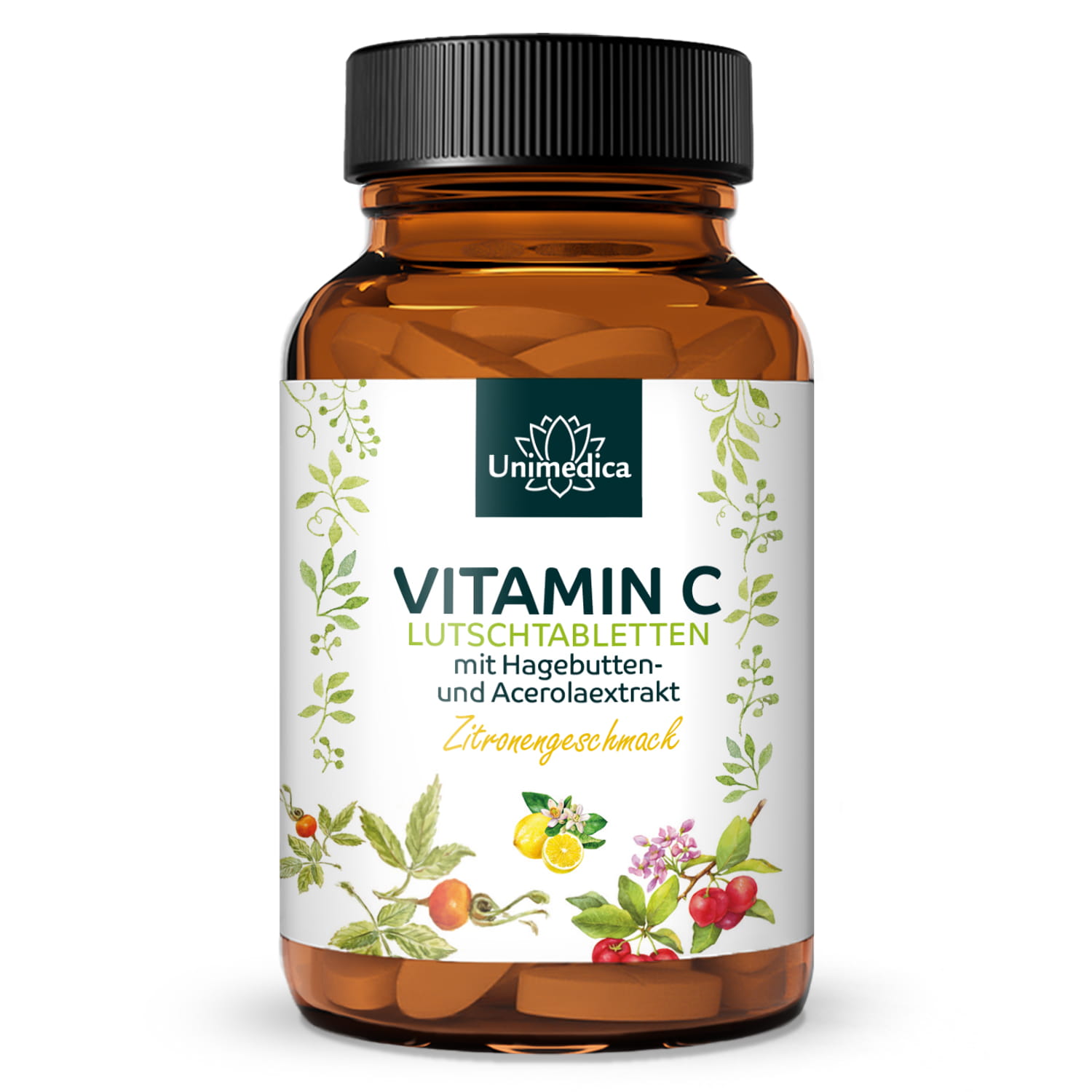 Vitamin C Lozenges - 250 mg per lozenge - Lemon - 100 lozenges - from Unimedica