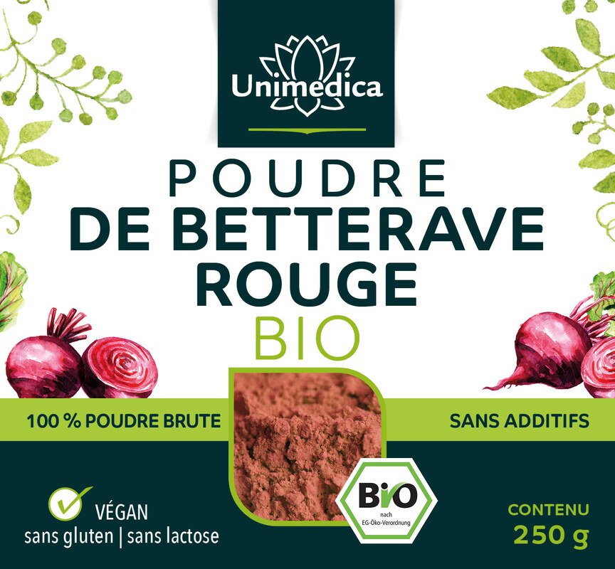 Poudre de betterave bio - 250 g - par Unimedica