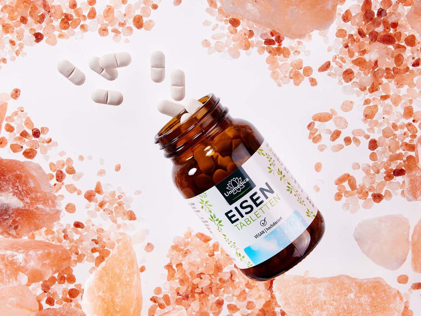 Eisen Tabletten - Eisenbisglycinat - mit natürlichem Vitamin C - 120 Tabletten - von Unimedica