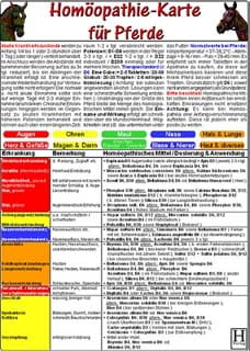 Homöopathie für Pferde - Tierheilkunde-Karte A5