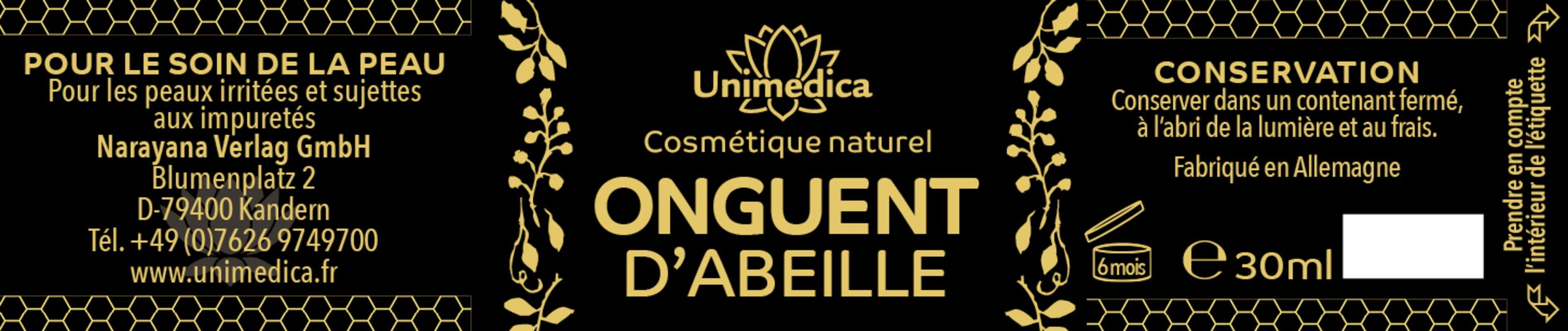Onguent d'abeille - 30 ml  à la cire d'abeille et la propolis - par Unimedica