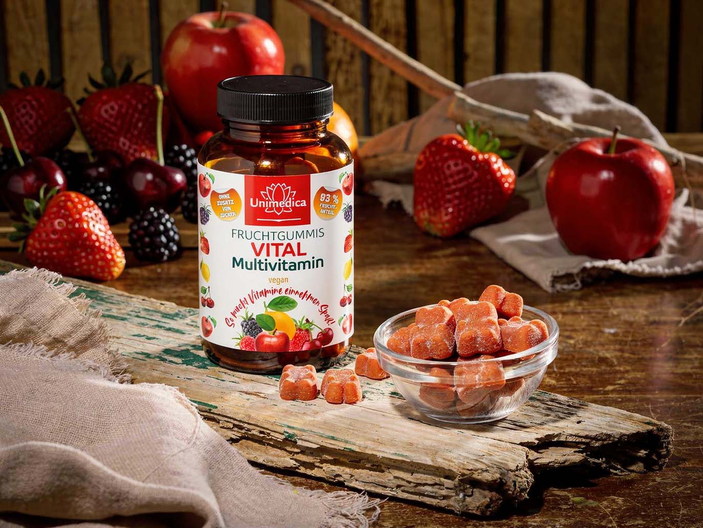 Vital - Multivitamin - Fruit Gummies - Vegan - 60 Gummies - from Unimedica