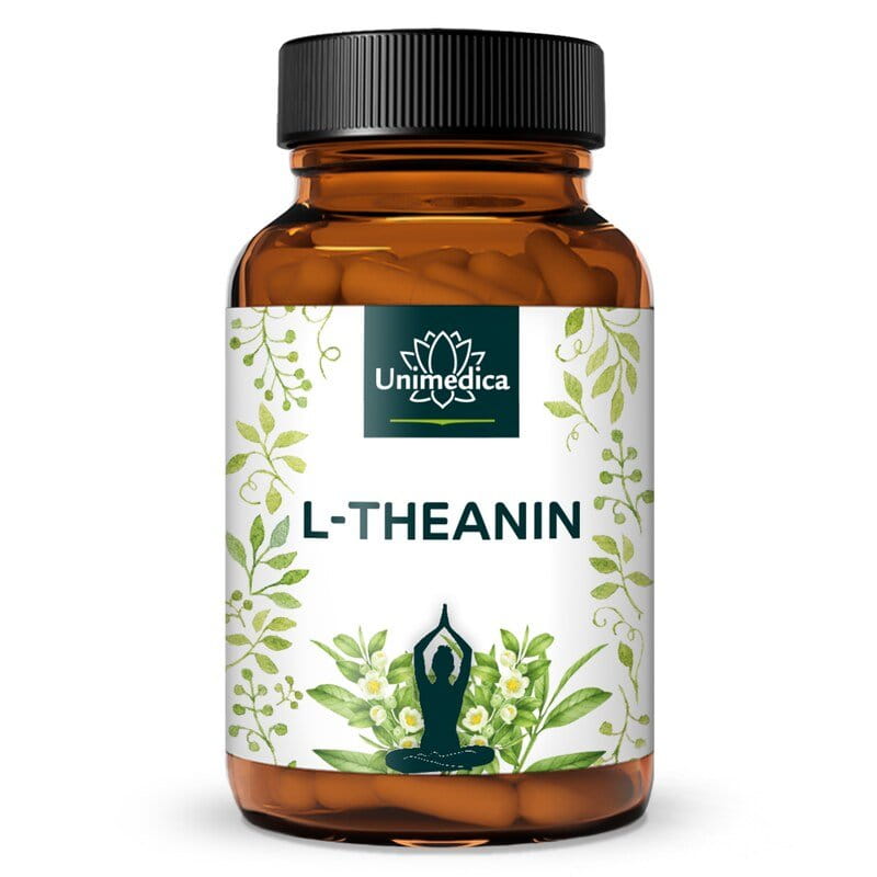 L-Theanine  from green tea leaf extract  501 mg per daily dose  60 capsules  from Unimedica