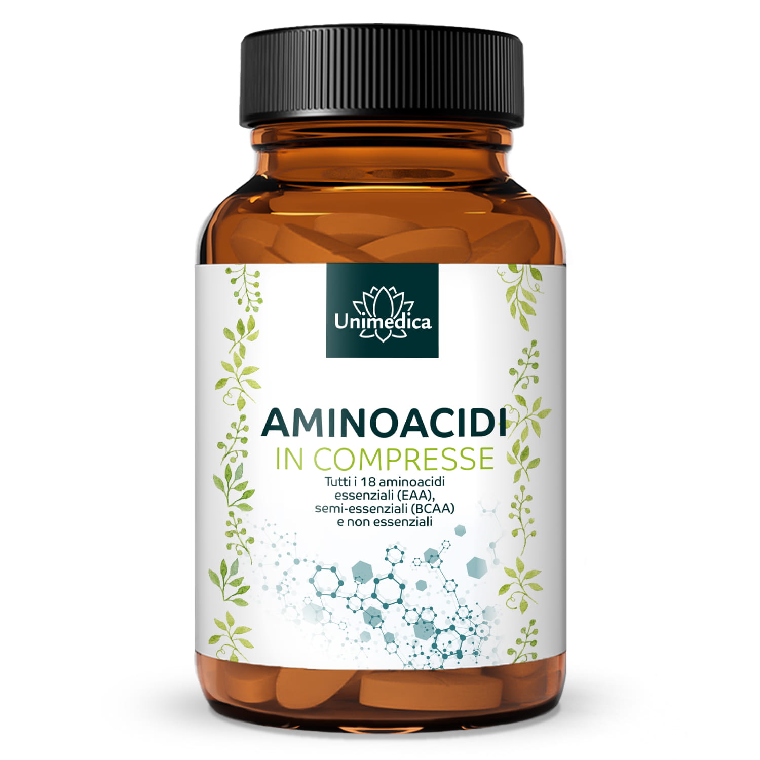 Amino compresse - 500 compresse da 1.000 mg - tutti i 18 aminoacidi essenziali (EAA), semi-essenziali (BCAA) e non essenziali - di Unimedica