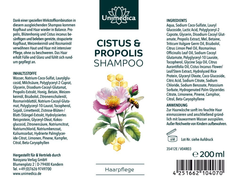 Cistus & Propolis Shampoo - 200 ml - von Unimedica