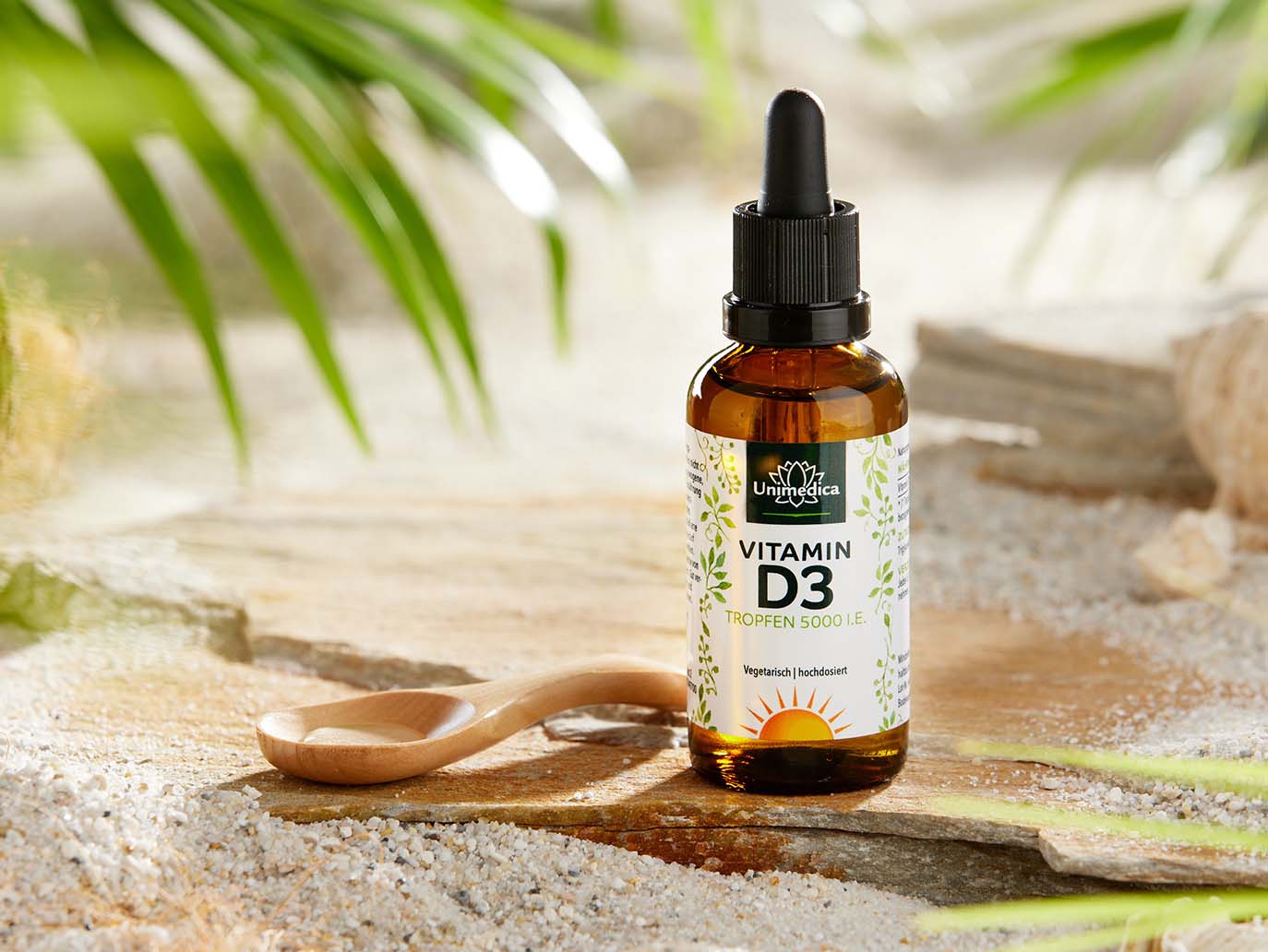 Vitamin D3 Drops - 5000 I.U. - DEPOT - 125 µg per 5-day dose (1 drop) - High-dose - 50 ml - from Unimedica