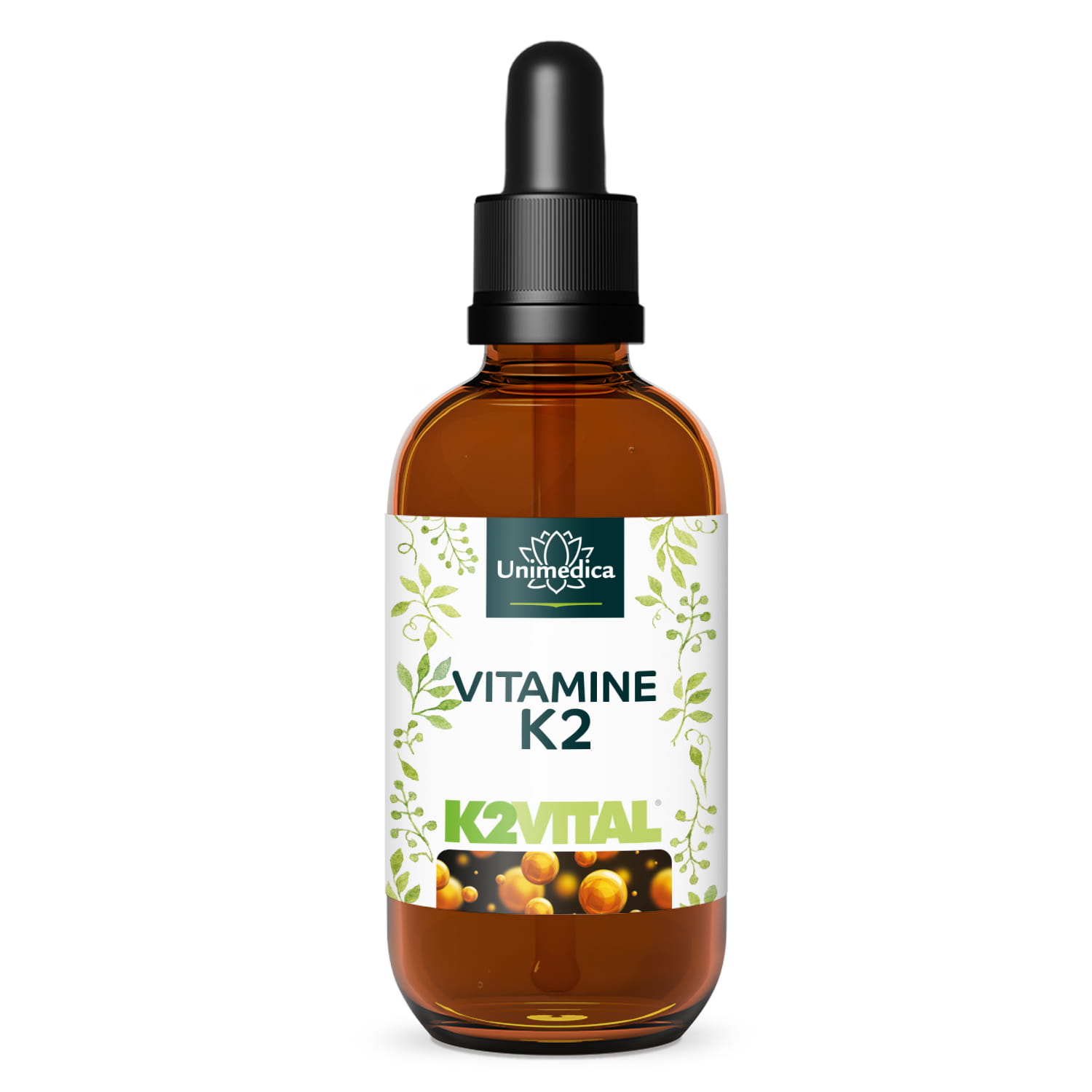 Vitamine K2 gouttes - 200 µg par dose journalière - MK7 All-trans - hautement dosé - 50 ml