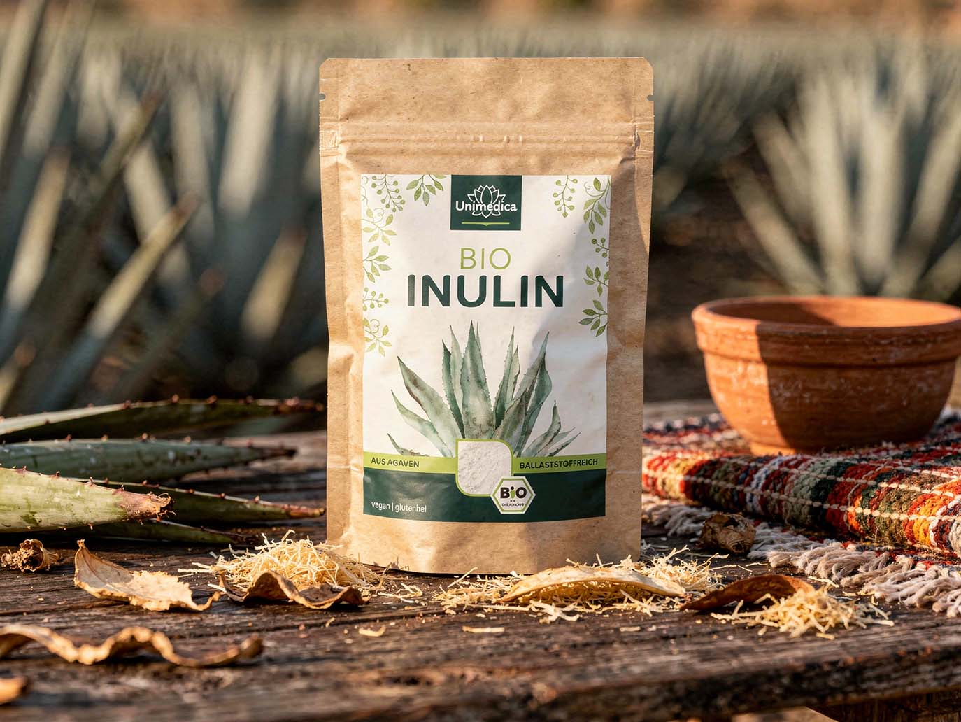 Agave Inulin Hunger Bio Inulin - aus der Agave - 500 g - von Unimedica, Natürliches ...