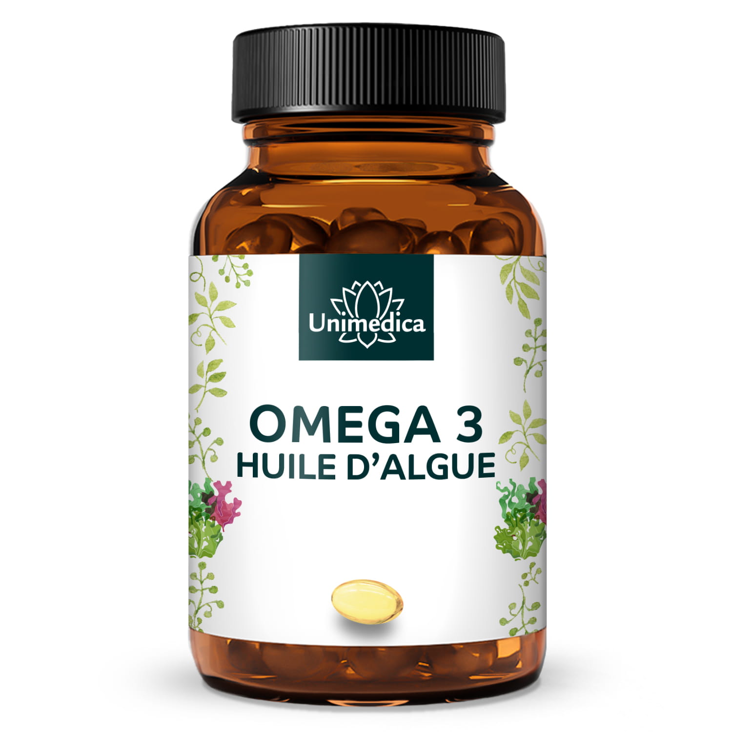 Capsules d'huile d'algues Oméga-3 - véganes - 90 capsules