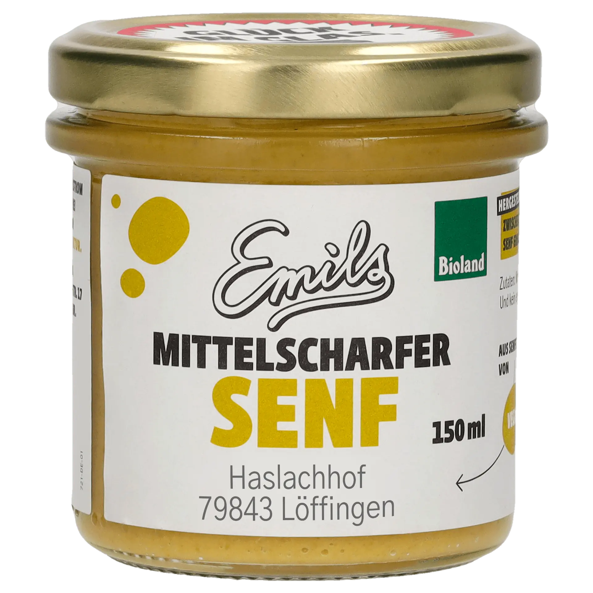 Mittelscharfer Senf - Emils Bio-Manufaktur - 150 ml
