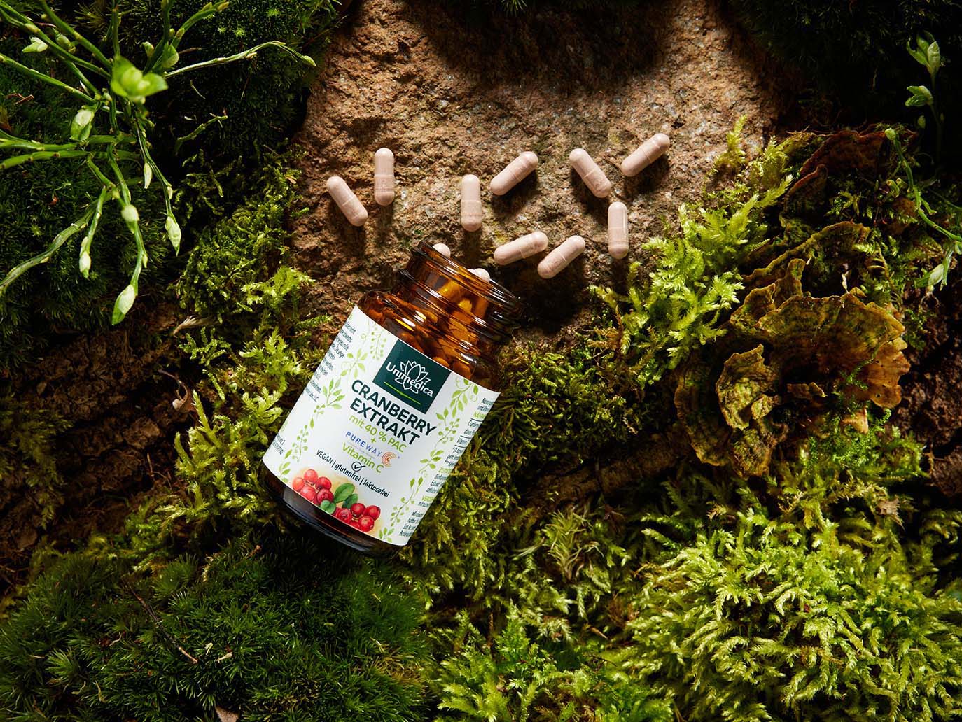 Cranberry Extract - 500 mg per daily dose - with vitamin C - 90 capsules - from Unimedica