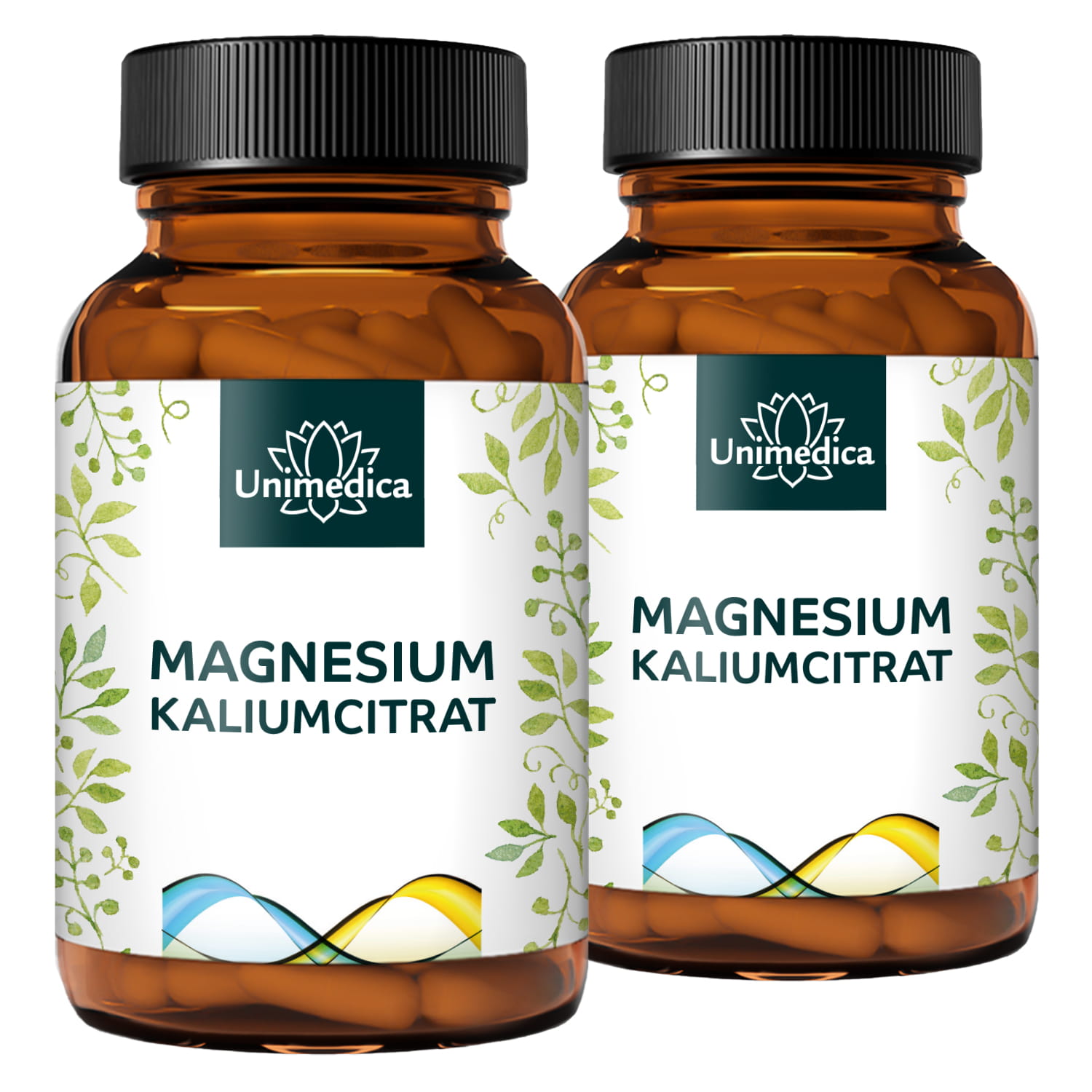 2er-Sparset: Magnesium Kalium Citrat - 900 mg Kalium und 240 mg Magnesium pro Tagesdosis (4 Kapseln) - 2 x 120 Kapseln