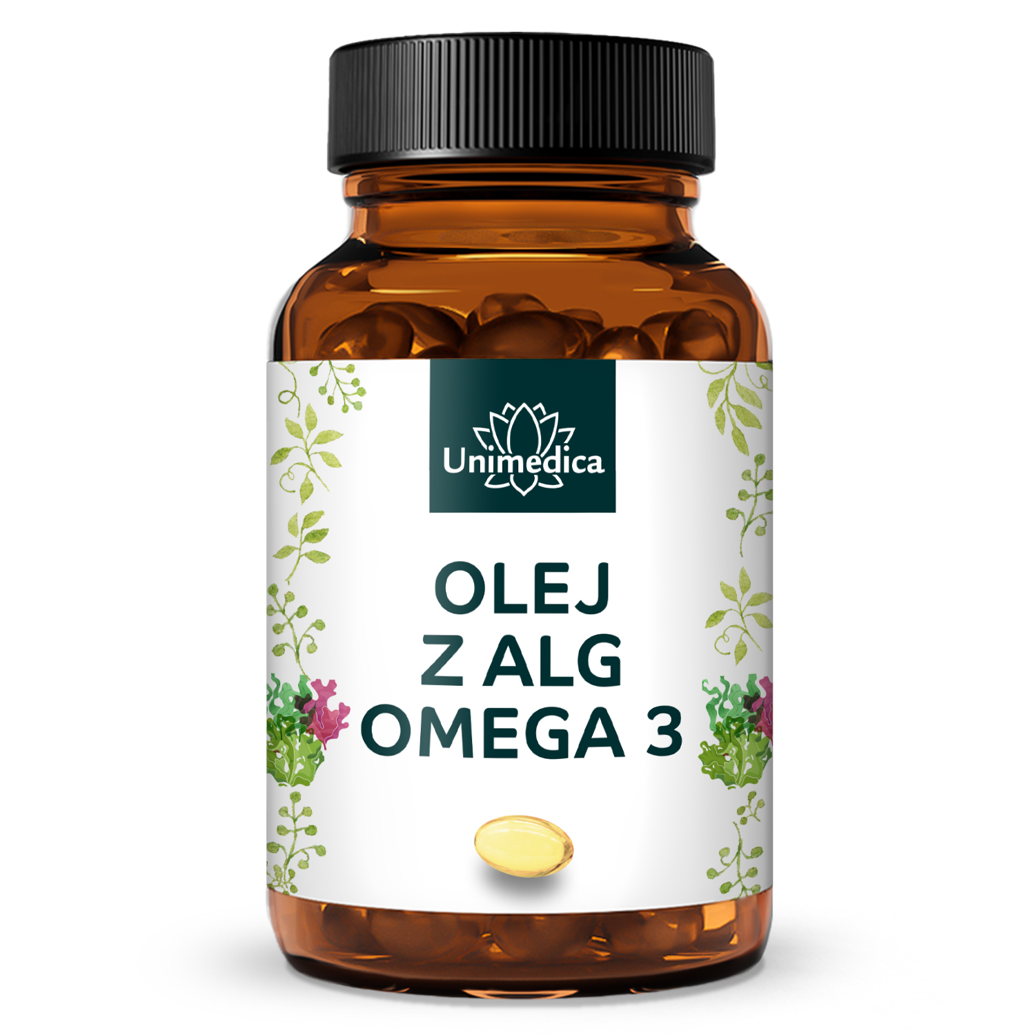 Kapsułki z oleju z alg Omega-3 - wegańskie - 90 kapsułek