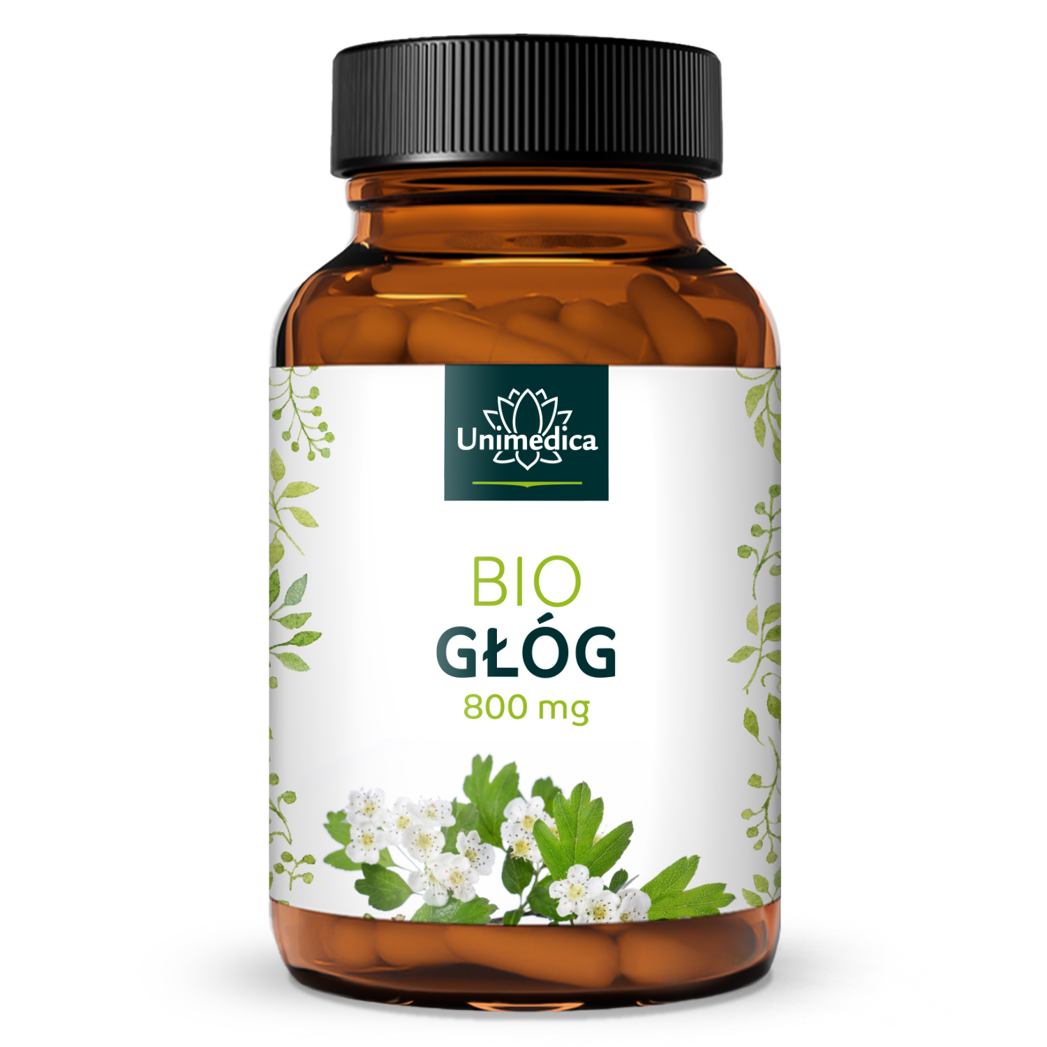 Głóg BIO - 800 mg na dawową (2 kapsułki) - 200 kapsułek - od Unimedica