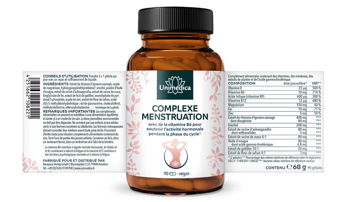 Complexe menstruation - 90 gélules - par Unimedica