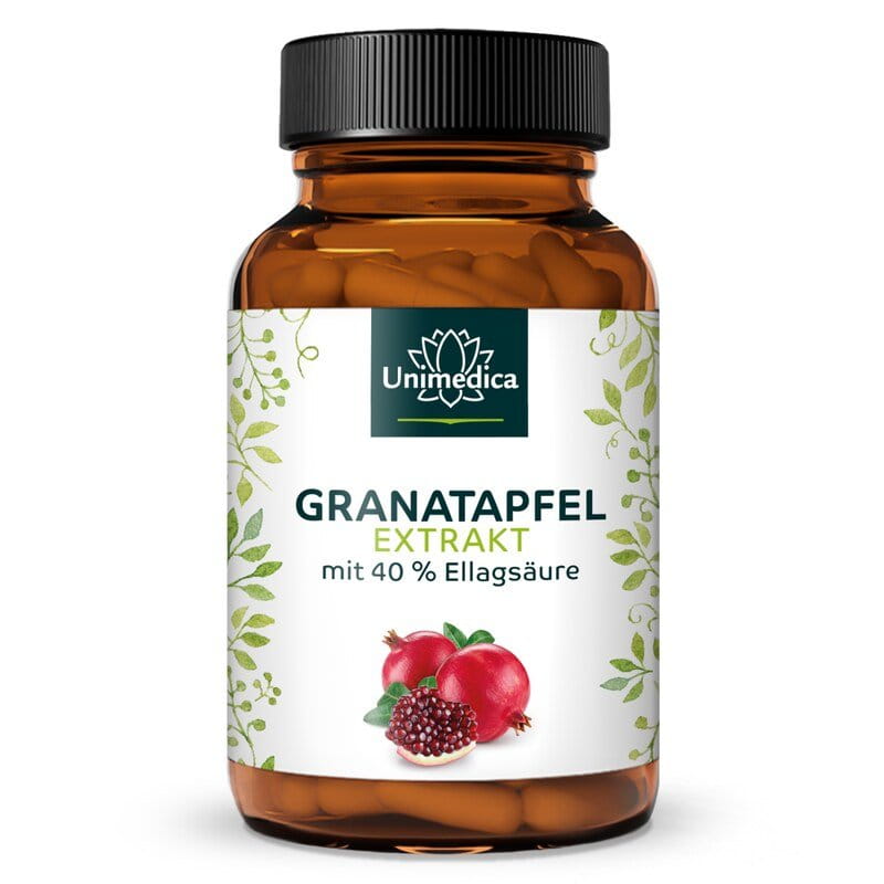 Extrait de grenade - 40 % d'acide ellagique - 120 gélules - par Unimedica
