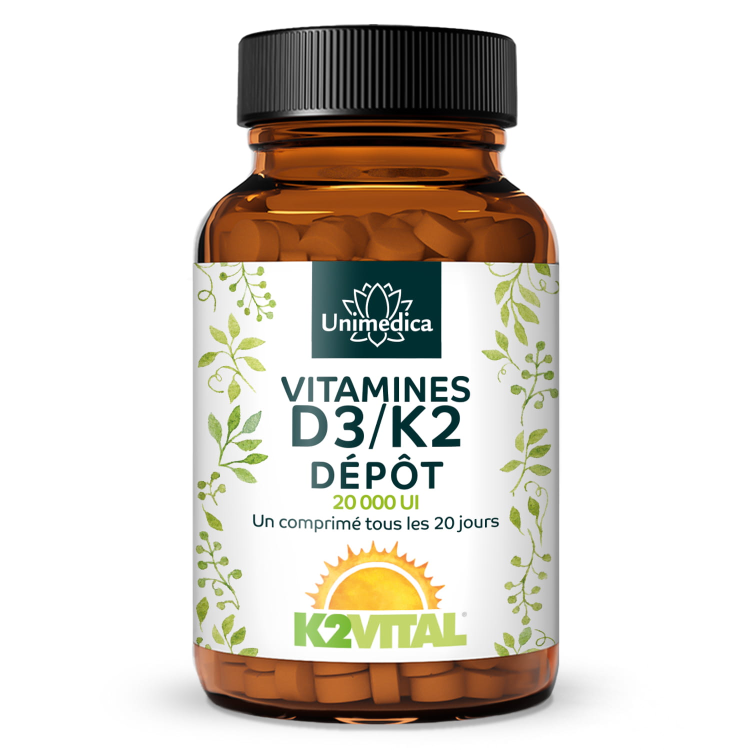 Vitamin D3 / K2 Depot  180 comprimés  d'Unimedica