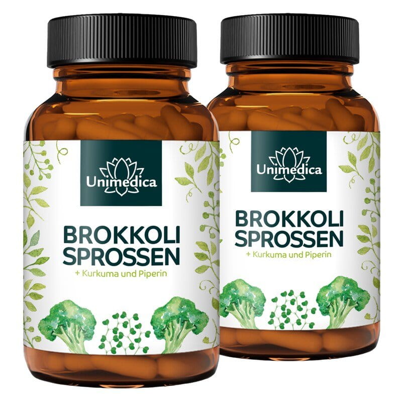 2er-Sparset: Brokkoli Sprossen Extrakt - 100 mg Sulforaphan pro Tagesdosis - 2 x 120 Kapseln - von Unimedica