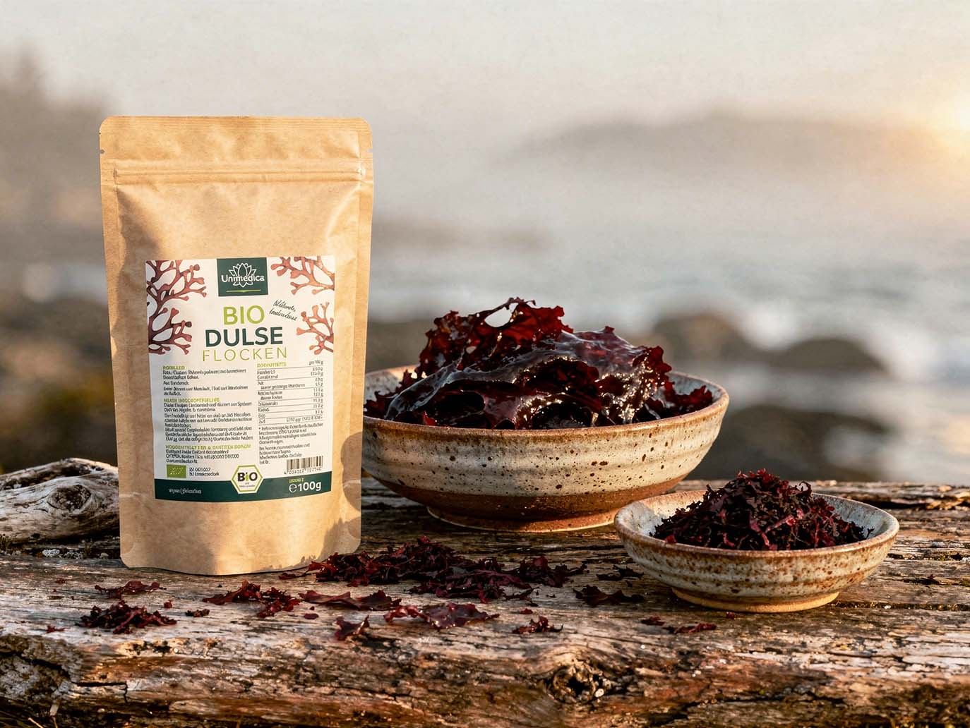Dulse en flocons BIO - Qualité premium française  sans restes de coquilles - 100 g - par Unimedica